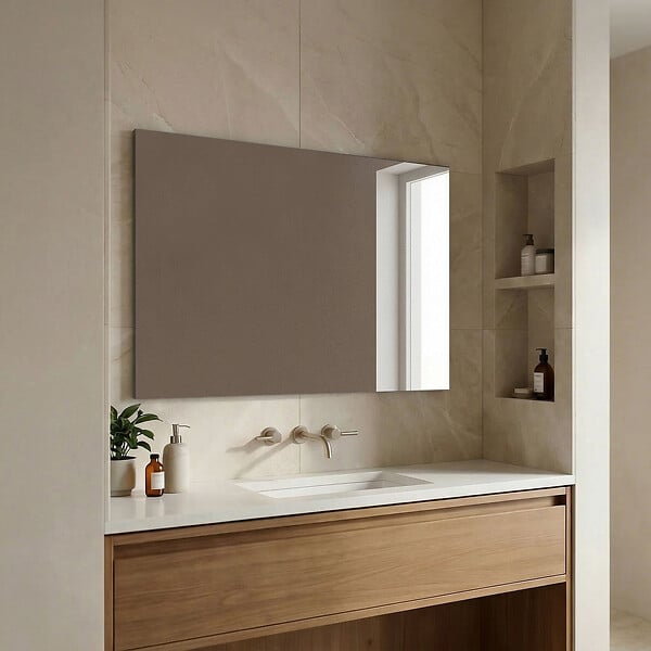 HABITAT ET JARDIN - Miroir Décoratif en Bois "Purus 100" - 100 x 2 x 64 cm - Transparent - large
