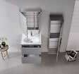 HABITAT ET JARDIN - Meuble Salle de Bain avec Miroir "Nuvola 60 v2" - 66 x 16 x 60 cm - Grey - vignette