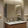 HABITAT ET JARDIN - Meuble Salle de Bain avec Miroir "Side 80" - 79 x 16 x 66 cm - Matte Anthracite - vignette