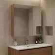 HABITAT ET JARDIN - Meuble Salle de Bain avec Miroir "Purus Desna 60" - 60 x 16 x 66 cm - Sonomo Oak - vignette