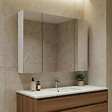 HABITAT ET JARDIN - Meuble Salle de Bain avec Miroir "Nuvola 100 v2" - 97 x 16 x 66 cm - Cashmere - vignette