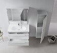 HABITAT ET JARDIN - Meuble Salle de Bain avec Miroir "Nuvola 100 v2" - 97 x 16 x 66 cm - Cashmere - vignette