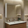 HABITAT ET JARDIN - Meuble Salle de Bain avec Miroir "Side 80" - 79 x 16 x 66 cm - Matte White - vignette