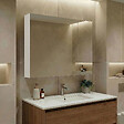 HABITAT ET JARDIN - Meuble Salle de Bain avec Miroir "Nuvola 80 v2" - 75 x 16 x 66 cm - White - vignette
