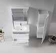 HABITAT ET JARDIN - Meuble Salle de Bain avec Miroir "Nuvola 80 v2" - 75 x 16 x 66 cm - White - vignette