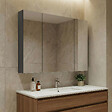 HABITAT ET JARDIN - Meuble Salle de Bain avec Miroir "Nuvola 100 v2" - 97 x 16 x 66 cm - Anthracite - vignette