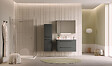 HABITAT ET JARDIN - Meuble Salle de Bain avec Miroir "Nuvola 100 v2" - 97 x 16 x 66 cm - Anthracite - vignette