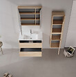 HABITAT ET JARDIN - Meuble Salle de Bain avec Miroir "Side 80" - 79 x 16 x 66 cm - Oak - vignette