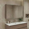 HABITAT ET JARDIN - Meuble Salle de Bain avec Miroir "Side 100" - 100 x 16 x 66 cm - Dark Walnut - vignette