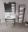 HABITAT ET JARDIN - Meuble Salle de Bain avec Miroir "Purus 80" - 75 x 18 x 68 cm - Matte Anthracite - vignette