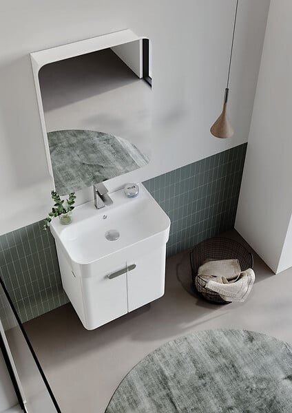 HABITAT ET JARDIN - Meuble Salle de Bain avec Miroir "Orbit 50" - 50 x 16 x 71 cm - White - large