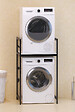 HABITAT ET JARDIN - Meuble pour machine à laver en métal "Junior" - 70 x 60 x 116 cm - Blanc - vignette