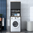 HABITAT ET JARDIN - Meuble pour machine à laver en bois "Kado" - 65 x 60 x 183 cm - Gris anthracite - vignette