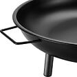 TECTAKE - Brasero ø 57,5 cm acier épais 2,5 mm noir avec 2 poignées tisonnier évacuation eau rebord haut pieds robustes - vignette