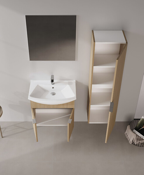 HABITAT ET JARDIN - Meuble Vasque "Purus 65" - 65 x 50 x 58 cm - Sonomo Oak - large