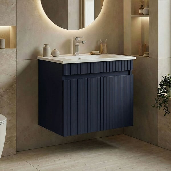 HABITAT ET JARDIN - Meuble Vasque "Tivoli 65" - 65 x 45 x 57 cm - Matte Navy Blue - large
