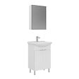 HABITAT ET JARDIN - Ensemble Meuble Vasque avec Miroir (2 Pièces) "Purus 55" - 55 x 50 x 83 cm - White - vignette