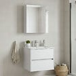HABITAT ET JARDIN - Ensemble Meuble Vasque avec Miroir (2 Pièces) "Side 65 v2" - 65 x 45 x 52 cm - Matte White - vignette