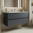 HABITAT ET JARDIN - Meuble Vasque "Nest 121 v2" - 121 x 51 x 55 cm - Matte Anthracite - vignette