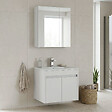 HABITAT ET JARDIN - Ensemble Meuble Vasque avec Miroir (2 Pièces) "Side 65 v2" - 65 x 45 x 52 cm - Matte White - vignette