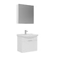HABITAT ET JARDIN - Ensemble Meuble Vasque avec Miroir (2 Pièces) "Purus 65" - 65 x 50 x 58 cm - White - vignette