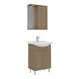 HABITAT ET JARDIN - Ensemble Meuble Vasque avec Miroir (2 Pièces) "Purus 55" - 55 x 50 x 83 cm - Oak - vignette