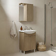 HABITAT ET JARDIN - Ensemble Meuble Vasque avec Miroir (2 Pièces) "Purus 55" - 55 x 50 x 83 cm - Oak - vignette