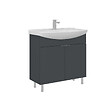 HABITAT ET JARDIN - Meuble Vasque "Purus 80" - 80 x 50 x 83 cm - Matte Anthracite - vignette