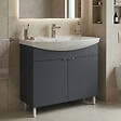 HABITAT ET JARDIN - Meuble Vasque "Purus 80" - 80 x 50 x 83 cm - Matte Anthracite - vignette