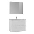 HABITAT ET JARDIN - Ensemble Meuble Vasque avec Miroir (2 Pièces) "Nuvola 80 v2" - 80 x 50 x 62 cm - White - vignette