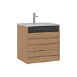 HABITAT ET JARDIN - Meuble Vasque "Ricato 60" - 61 x 47 x 62 cm - Walnut - vignette