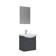 HABITAT ET JARDIN - Ensemble Meuble Vasque avec Miroir (2 Pièces) "Purus 55" - 55 x 50 x 58 cm - Matte Anthracite - vignette