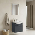 HABITAT ET JARDIN - Ensemble Meuble Vasque avec Miroir (2 Pièces) "Purus 55" - 55 x 50 x 58 cm - Matte Anthracite - vignette