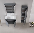 HABITAT ET JARDIN - Ensemble Meuble Vasque avec Miroir (2 Pièces) "Tivoli 85" - 85 x 45 x 57 cm - Matte Anthracite - vignette