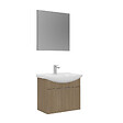 HABITAT ET JARDIN - Ensemble Meuble Vasque avec Miroir (2 Pièces) "Purus 65" - 65 x 50 x 58 cm - Oak - vignette
