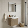 HABITAT ET JARDIN - Ensemble Meuble Vasque avec Miroir (2 Pièces) "Purus 65" - 65 x 50 x 58 cm - Oak - vignette