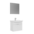 HABITAT ET JARDIN - Ensemble Meuble Vasque avec Miroir (2 Pièces) "Purus 65" - 65 x 50 x 58 cm - White - vignette