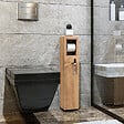 HABITAT ET JARDIN - Meuble support pour papier toilette en bois "Star" - 15 x 12 x 65 cm - Marron - vignette