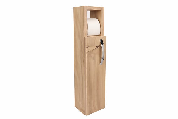 HABITAT ET JARDIN - Meuble support pour papier toilette en bois "Star" - 15 x 12 x 65 cm - Marron - large