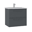 HABITAT ET JARDIN - Meuble Vasque "Nuvola 65 v2" - 65 x 50 x 62 cm - Anthracite - vignette