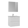 HABITAT ET JARDIN - Ensemble Meuble Vasque avec Miroir (2 Pièces) "Nuvola 65 v2" - 65 x 50 x 62 cm - White - vignette