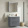 HABITAT ET JARDIN - Ensemble Meuble Vasque avec Miroir (2 Pièces) "Nuvola 65 v2" - 65 x 50 x 62 cm - Grey - vignette