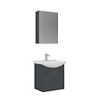 HABITAT ET JARDIN - Ensemble Meuble Vasque avec Miroir (2 Pièces) "Purus 55" - 55 x 50 x 58 cm - Matte Anthracite - vignette