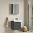 HABITAT ET JARDIN - Ensemble Meuble Vasque avec Miroir (2 Pièces) "Purus 55" - 55 x 50 x 58 cm - Matte Anthracite - vignette