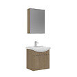 HABITAT ET JARDIN - Ensemble Meuble Vasque avec Miroir (2 Pièces) "Purus 55" - 55 x 50 x 58 cm - Oak - vignette