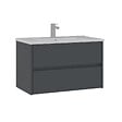 HABITAT ET JARDIN - Meuble Vasque "Side 85 v2" - 85 x 45 x 52 cm - Matte Anthracite - vignette