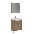 HABITAT ET JARDIN - Ensemble Meuble Vasque avec Miroir (2 Pièces) "Purus 65" - 65 x 50 x 83 cm - Oak - vignette