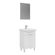 HABITAT ET JARDIN - Ensemble Meuble Vasque avec Miroir (2 Pièces) "Purus 55" - 55 x 2 x 83 cm - White - vignette