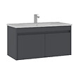 HABITAT ET JARDIN - Meuble Vasque "Side 100 v3" - 100 x 45 x 52 cm - Matte Anthracite - vignette