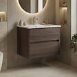 HABITAT ET JARDIN - Meuble Vasque "Side 65 v2" - 65 x 45 x 52 cm - Dark Walnut - vignette